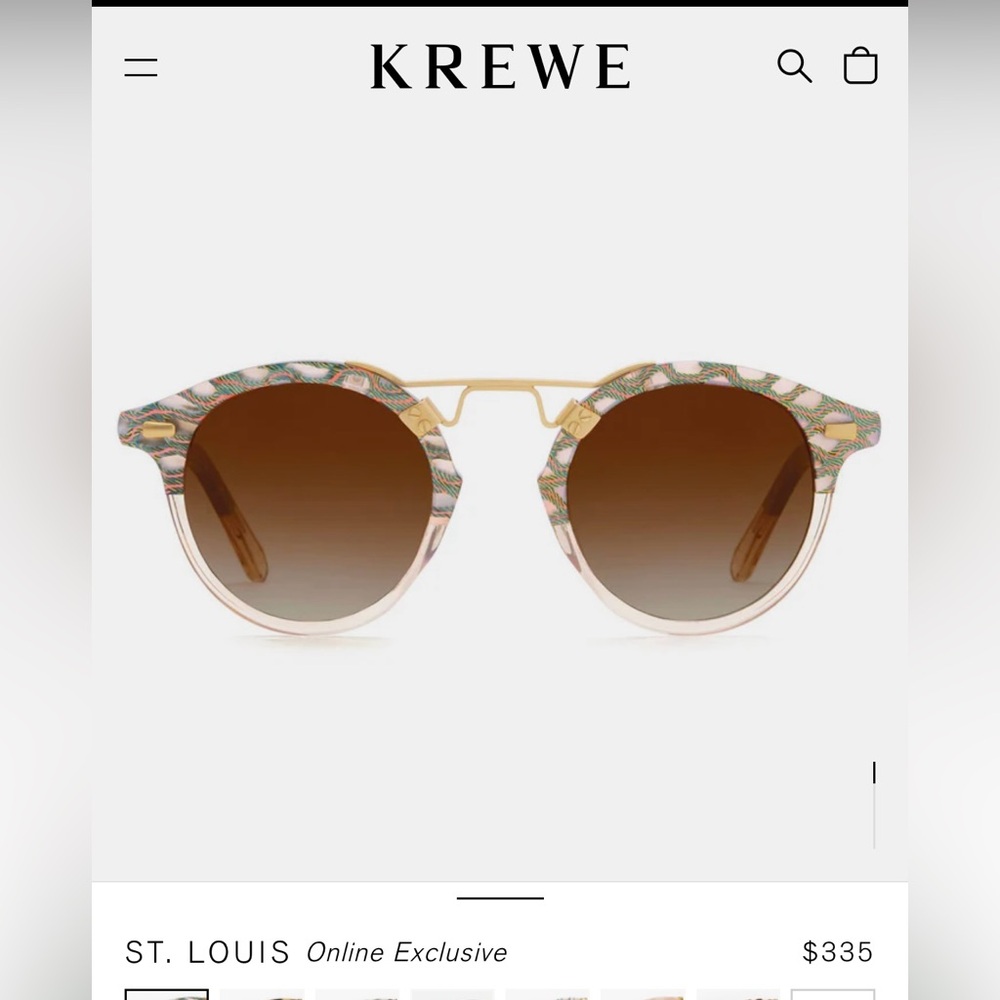 Krewe designer sunglasses STUNNING! Some gentle wear. Retail $335